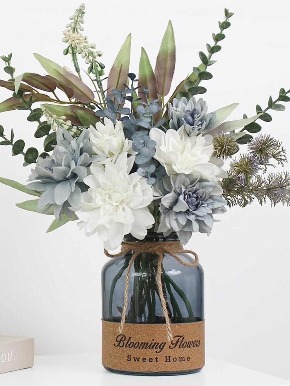 Faux Flowers in Vase,Artificial Flowers in Vase,Table Centerpieces for Dining Ro